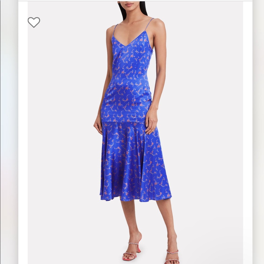 CAROLINE CONSTAS Kai Stretch Silk Slip Dress small